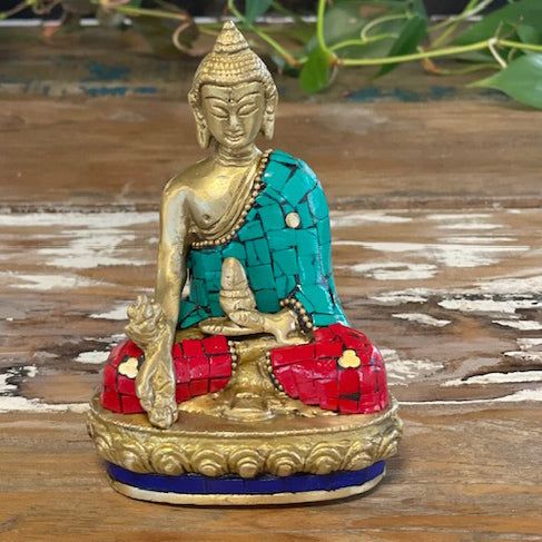Brass Buddha Figure - Hands Down - 11.5 cm - Ashton and Finch