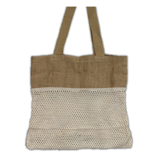 Pure Soft Jute and Cotton Mesh Bag - Natural - Ashton and Finch
