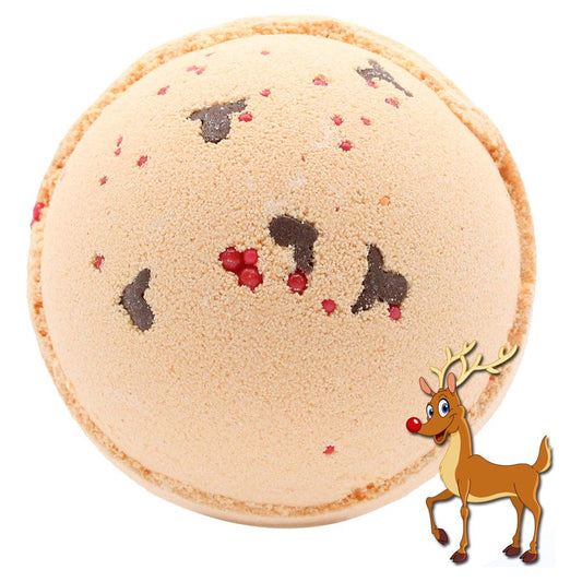 Reindeer and Red Nose Bath Bomb - Toffee & Caramel - Ashton and Finch
