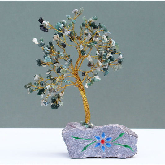 Moss Agate Gemstone Tree - 160 Stone - Ashton and Finch