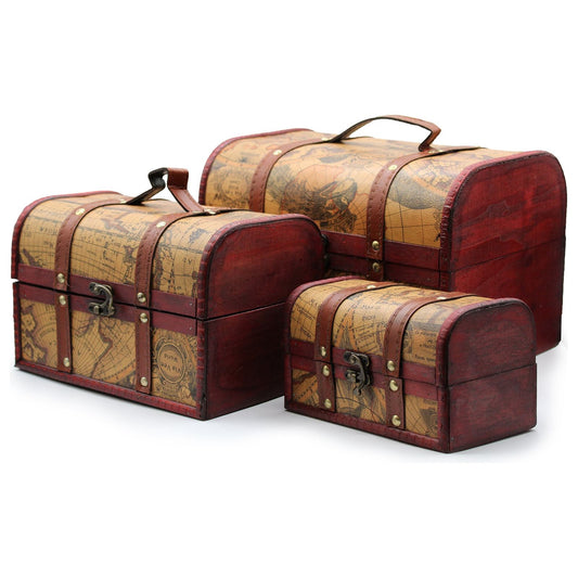 Old Map Chest - Set of 3 - Ashton and Finch