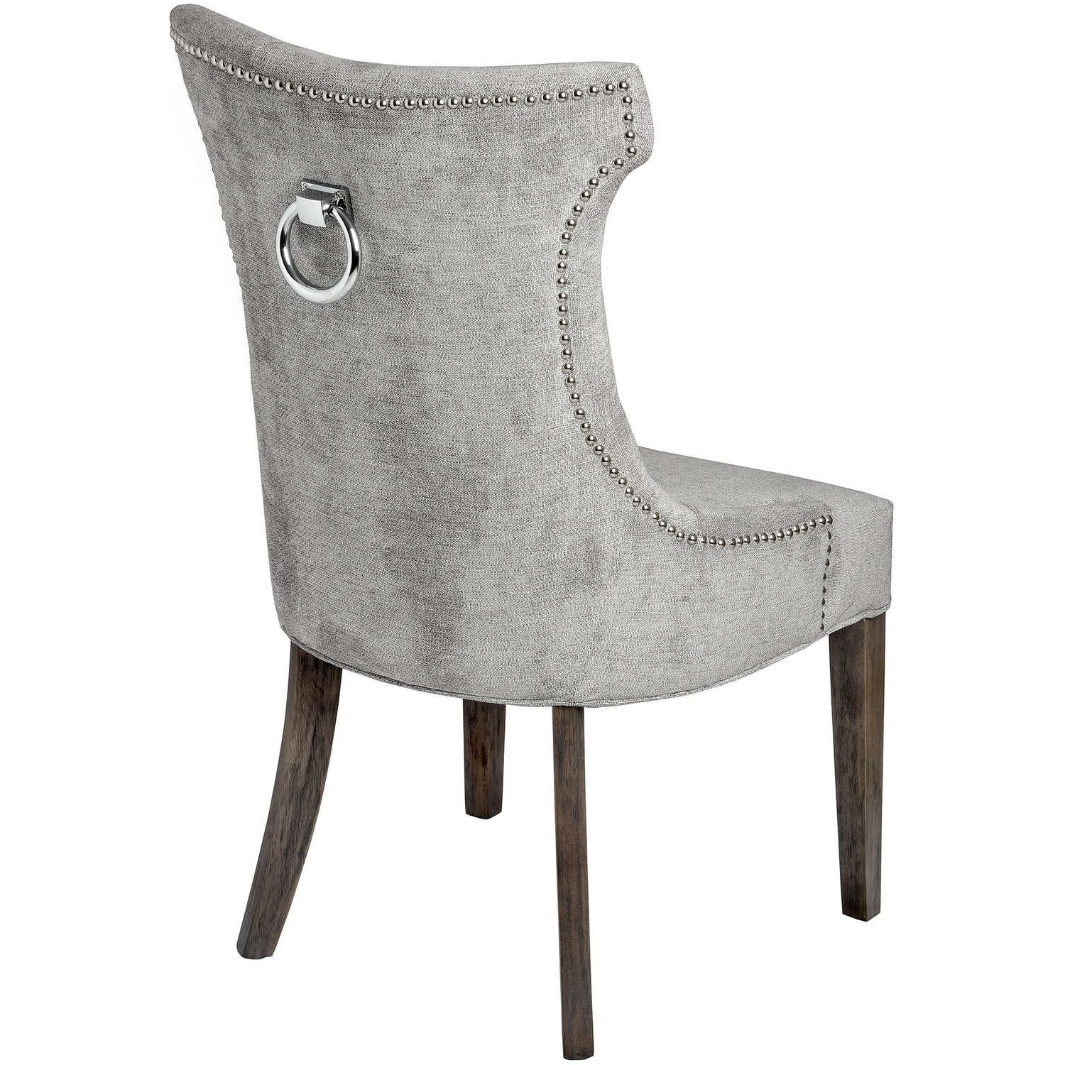 Silver High Wing Ring Backed Dining Chair - Ashton and Finch