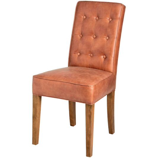 Tan Faux Leather Dining Chair - Ashton and Finch