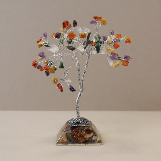 Gemstone Tree with Organite Base - 80 Stone - Multi - Ashton and Finch