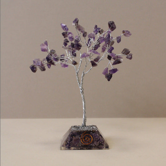 Gemstone Tree with Organite Base - 80 Stone - Amethyst - Ashton and Finch
