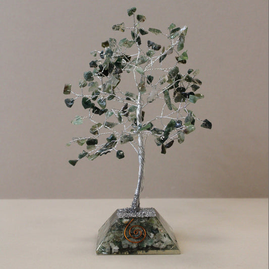 Gemstone Tree with Organite Base - 160 Stone - Moss Agate - Ashton and Finch