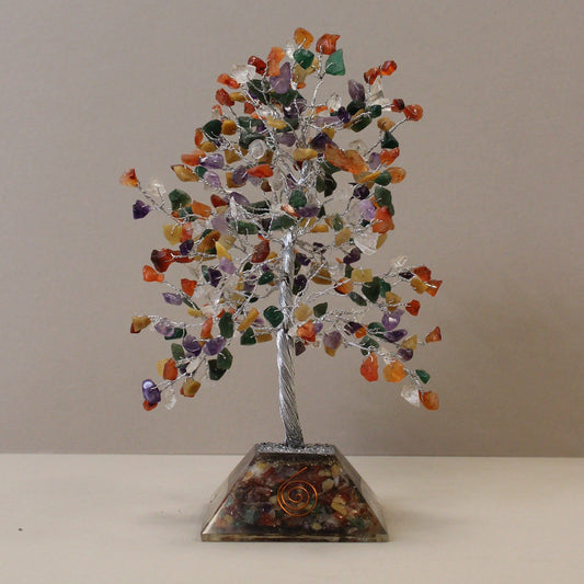 Gemstone Tree with Organite Base - 320 Stone - Multi - Ashton and Finch