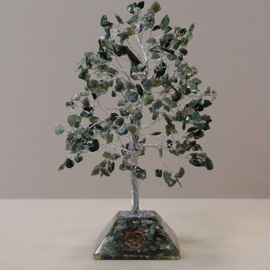 Gemstone Tree with Organite Base - 320 Stone - Moss Agate - Ashton and Finch