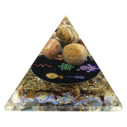 Orgonite Pyramid - Midnight Reiki - 70mm - Ashton and Finch