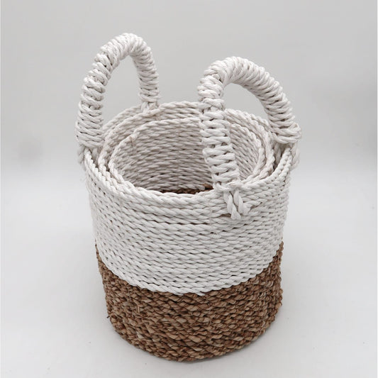 Seagrass Basket Set - Natural White - Ashton and Finch