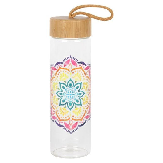 Mandala Reusable Glass Water Bottle - Ashton and Finch
