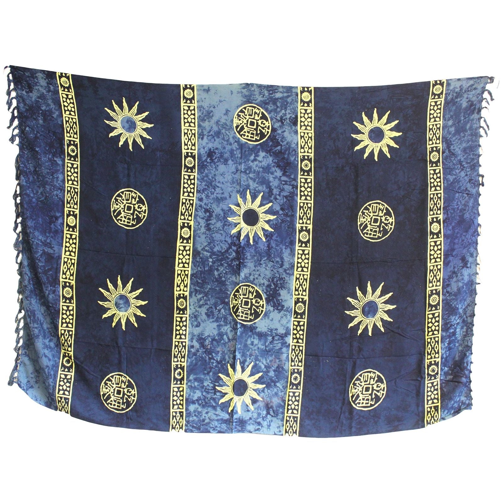 Bali Celtic Sarongs - Sun Symbols - Blue - Ashton and Finch