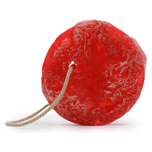 Fruity Scrub Soap on a Rope - Strawberry & Guava - Ashton and Finch
