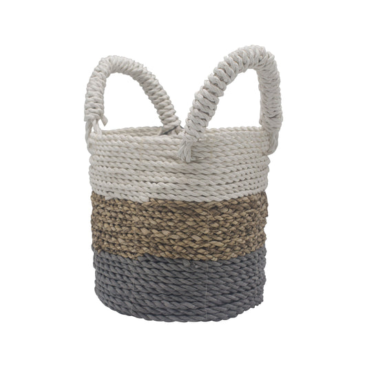 Seagrass Basket Set - Grey / Natural / White - Ashton and Finch