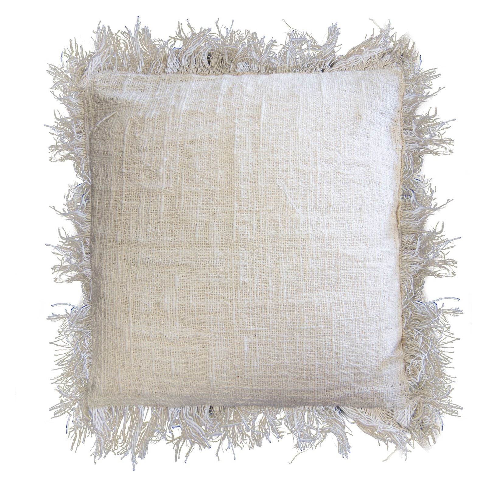Linen Cushion 60x60cm with fringe - Ashton and Finch
