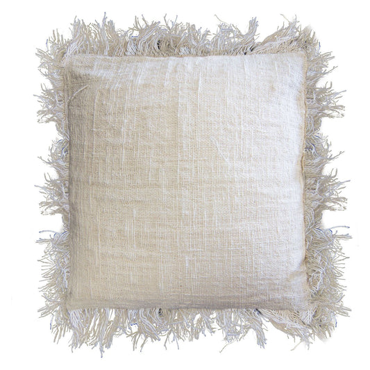 Linen Cushion 60x60cm with fringe - Ashton and Finch