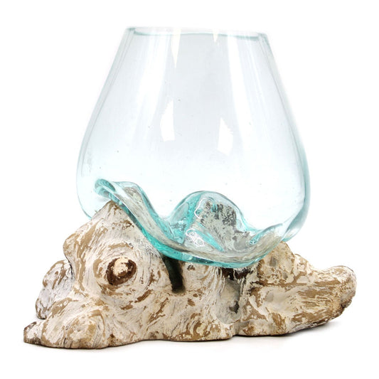 Molten Glass on Whitewash Wood - Large Bowl - Ashton and Finch
