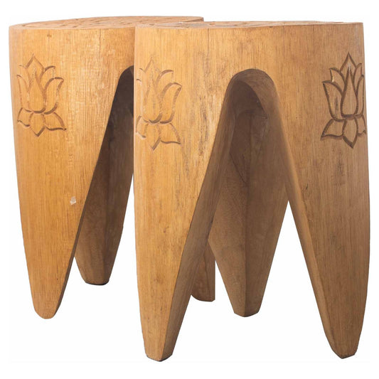 Interlocking Table/Stool set of 2 - Natural - Ashton and Finch
