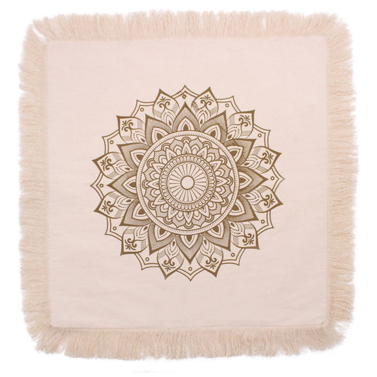 Lotus Mandala Cushion Cover - 60x60cm - bronze - Ashton and Finch