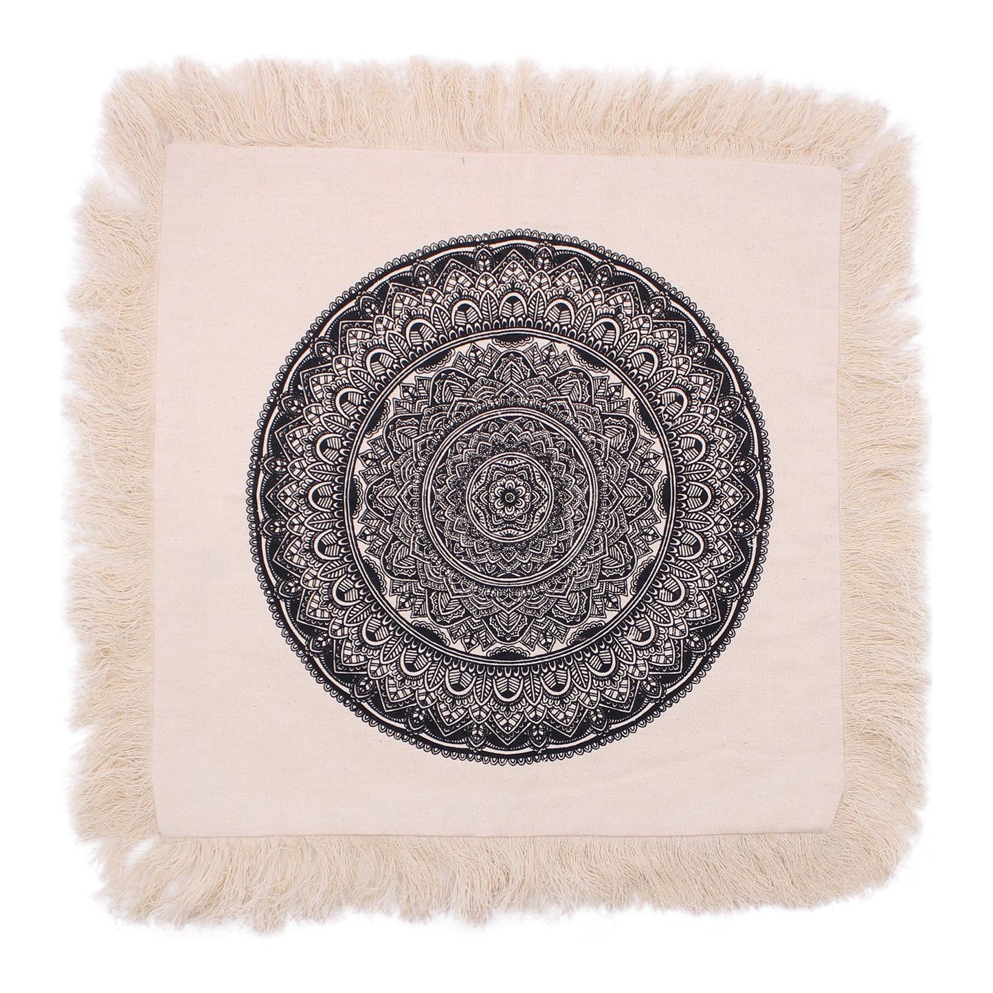 Traditional Mandala Cushion Cover - 45x45cm - black - Ashton and Finch