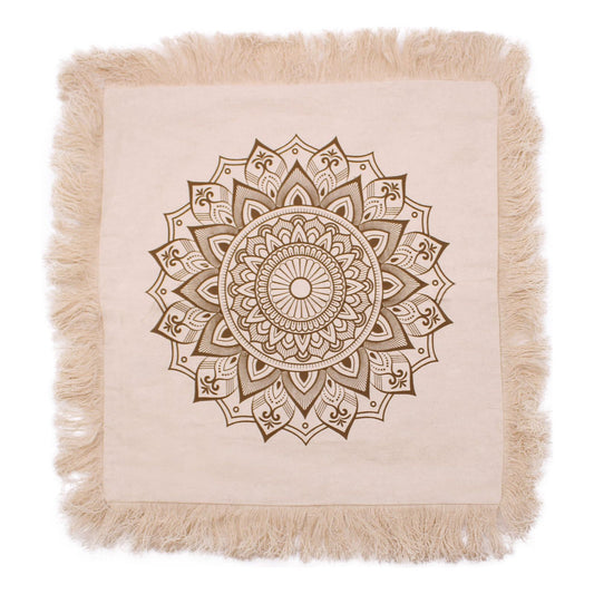Lotus Mandala Cushion Cover - 45x45cm - bronze - Ashton and Finch