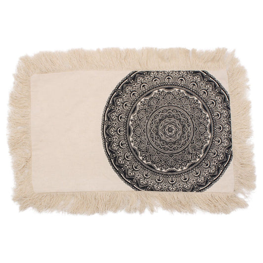 Traditional Mandala Cushion - 30x50cm - black - Ashton and Finch