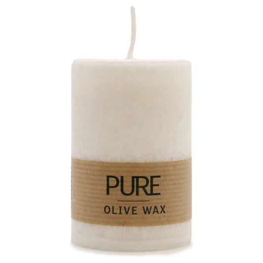 Pure Olive Wax Candle 90x60 - White - Ashton and Finch