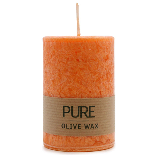 Pure Olive Wax Candle 90x60 - Orange - Ashton and Finch