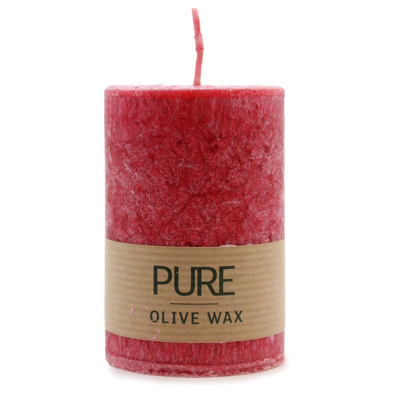 Pure Olive Wax Candle 90x60 - Red - Ashton and Finch