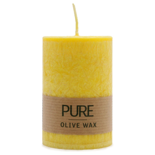 Pure Olive Wax Candle 90x60 - Yellow - Ashton and Finch