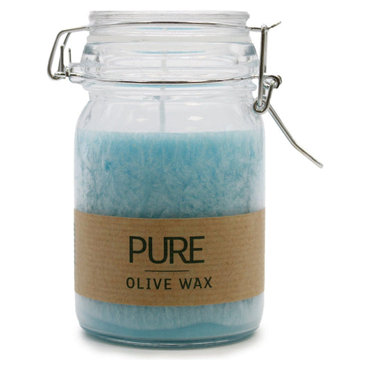 Pure Olive Wax Jar Candle 120x70 - Turquoise - Ashton and Finch
