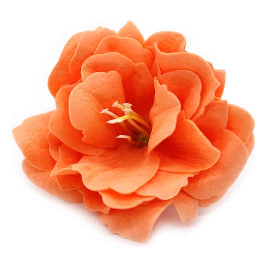 Orange Small Peony Craft Soap Flowers x 10 - Ashton and Finch