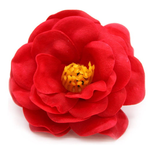 Red Camellia  Craft Soap Flower x 10 - Ashton and Finch