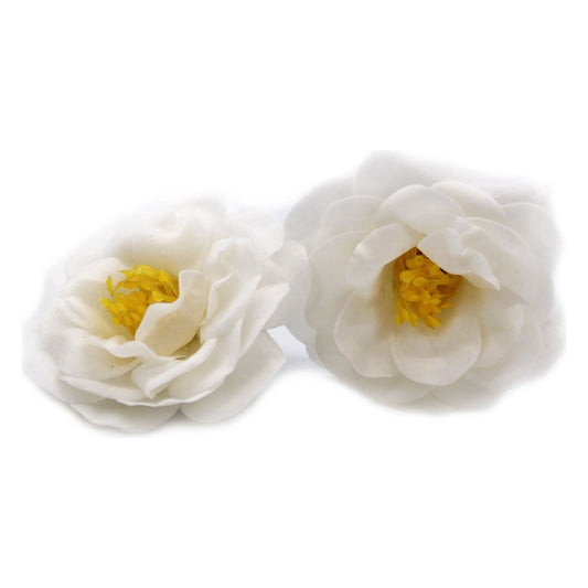 White Camellia Craft Soap Flower x 10 - Ashton and Finch
