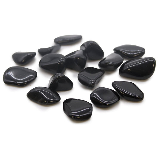 Obsidian Black 24 x Medium Tumble Stone - Ashton and Finch