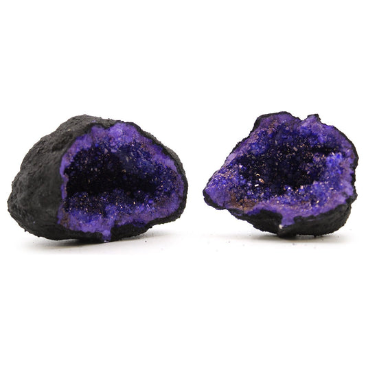 Coloured Calsite Geodes - Black Rock - Turqoise / Purple - Ashton and Finch