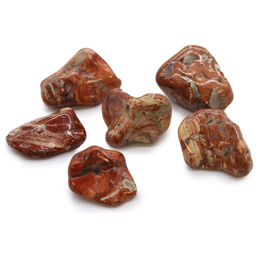 Large African Tumble Stones - Light Jasper - Brecciated x 6 - Ashton and Finch