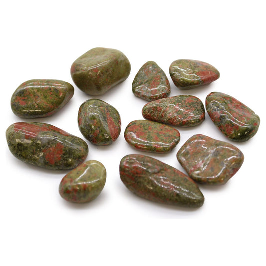 12 x Medium African Tumble Stones - Unakite - Ashton and Finch