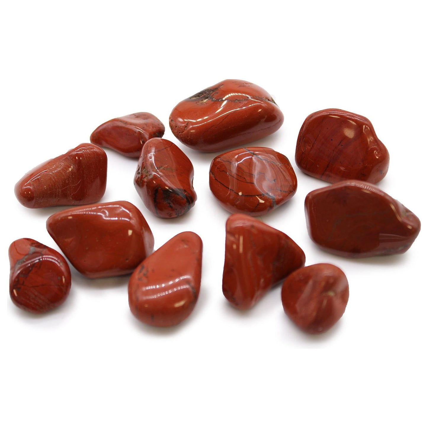 Jasper - Red African Tumble Stones 12 x Medium - Ashton and Finch