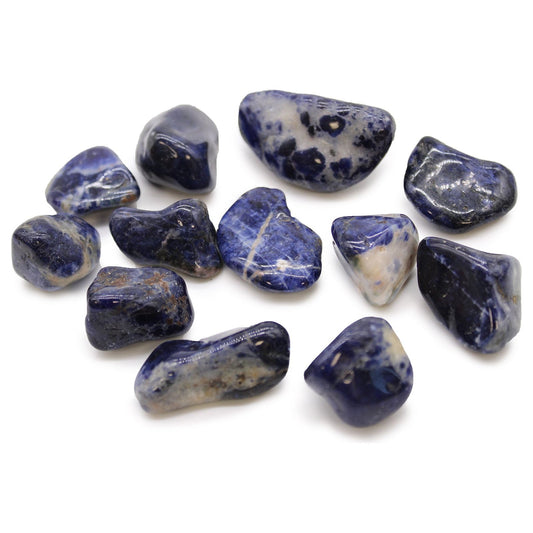 12 x Medium African Tumble Stones - Sodalite - Pure Blue - Ashton and Finch