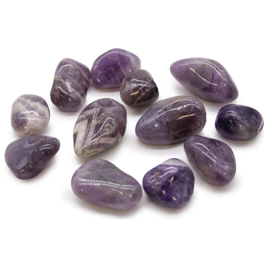 12 x Medium African Tumble Stones - Amethyst - Ashton and Finch