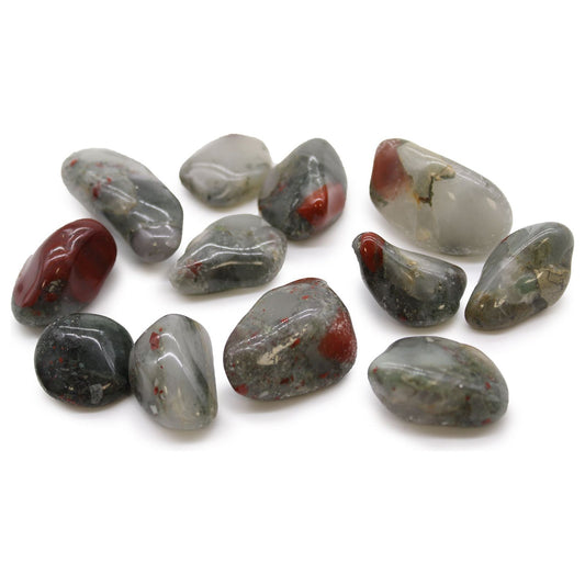 Bloodstone - Sephtonite African Tumble Stones 12 x Medium - Ashton and Finch