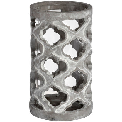 Large Stone Effect Patterned Candle Holder - Ashton and Finch