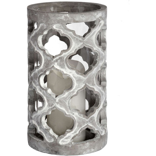 Large Stone Effect Patterned Candle Holder - Ashton and Finch