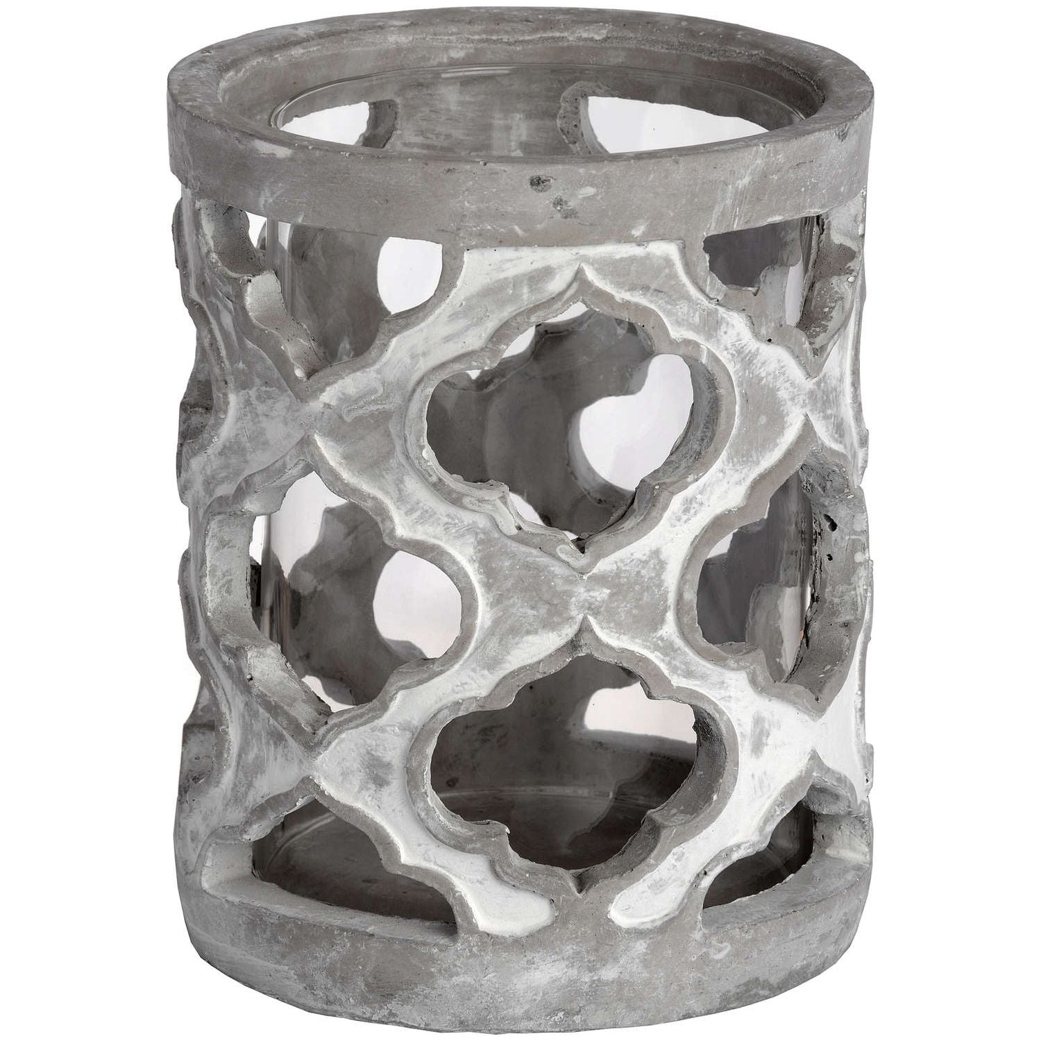 Small Stone Effect Patterned Candle Holder - Ashton and Finch