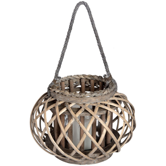 Large Wicker Basket Lantern - Ashton and Finch