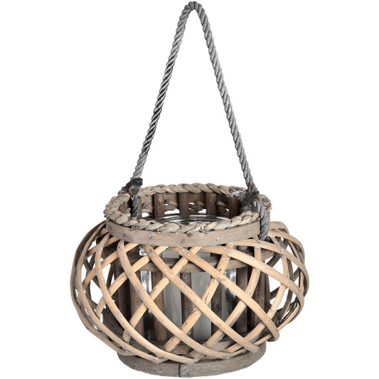 Small Wicker Basket Lantern - Ashton and Finch
