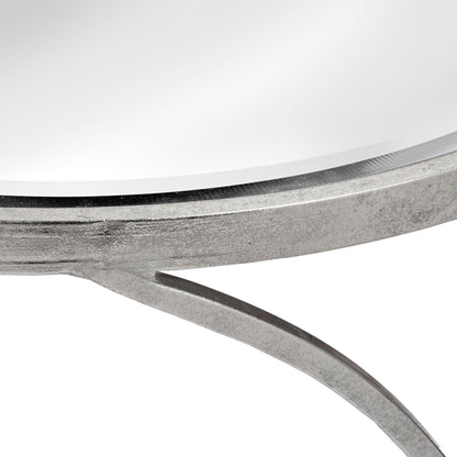Silver Curved Design Set Of 2 Side Tables - Ashton and Finch