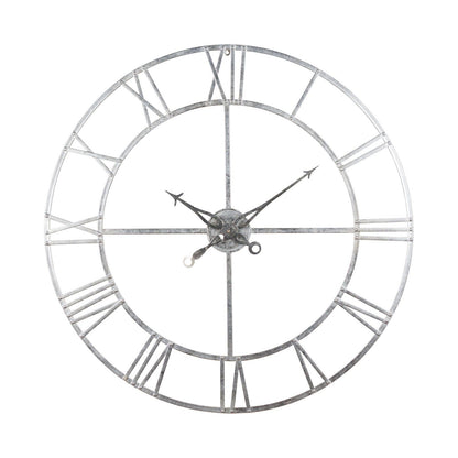 Large Silver Foil Skeleton Wall Clock - Ashton and Finch