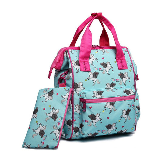 Child'S Unicorn Backpack With Pencil Case - Blue - Ashton and Finch